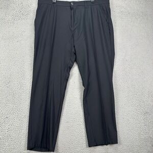Adidas Mens Chino Golf Pants 40X32‎ Black Performance Tech Stretch Nylon Blend